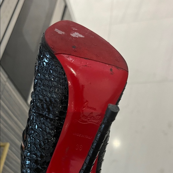 Christian Louboutin Black Strappy Heels - Picture 5 of 6